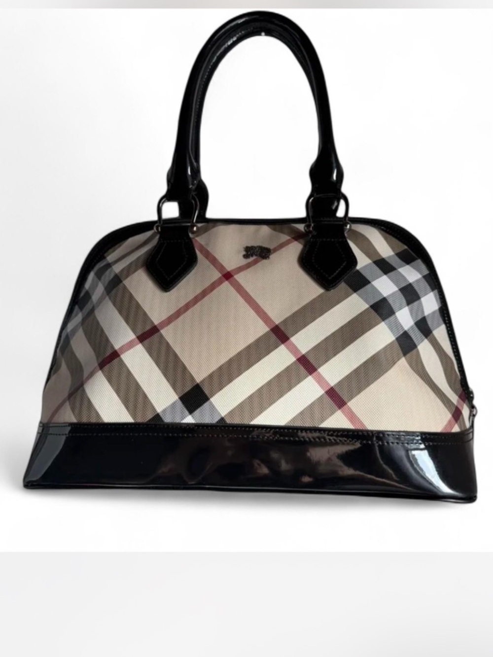 Burberry Bag Shoulder Leather Black Brown
